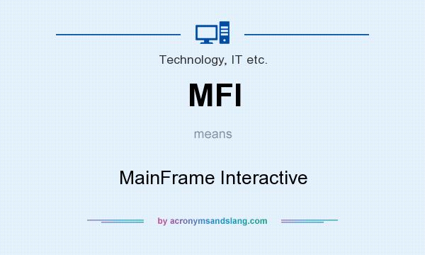 What does MFI mean? It stands for MainFrame Interactive