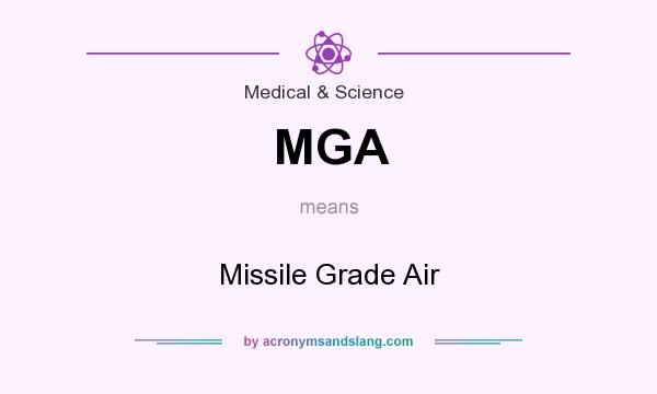 What does MGA mean? It stands for Missile Grade Air
