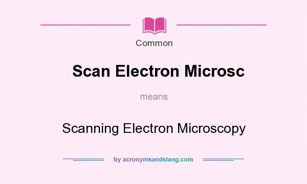 What does Scan Electron Microsc mean? It stands for Scanning Electron Microscopy