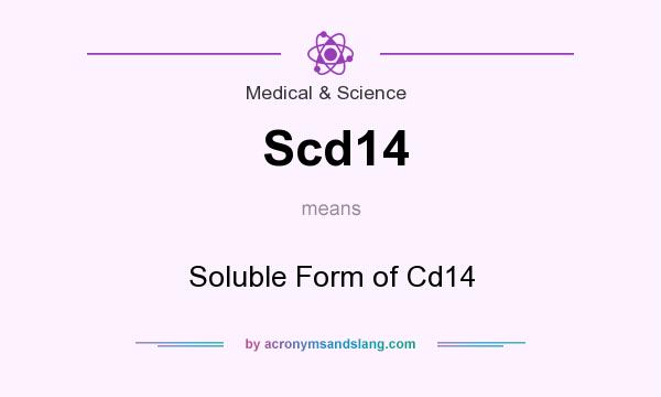 What does Scd14 mean? It stands for Soluble Form of Cd14