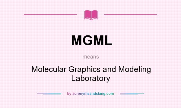 What does MGML mean? It stands for Molecular Graphics and Modeling Laboratory
