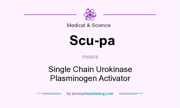 What does Scu-pa mean? It stands for Single Chain Urokinase Plasminogen Activator