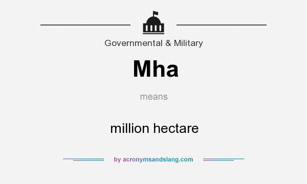 What does Mha mean? It stands for million hectare