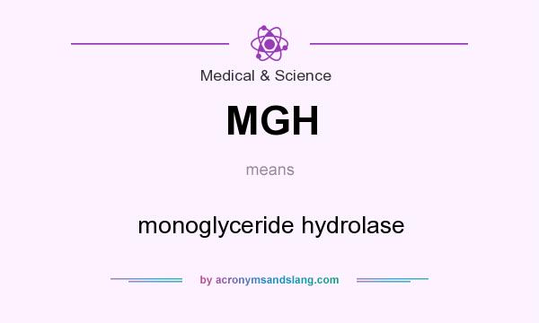 What does MGH mean? It stands for monoglyceride hydrolase