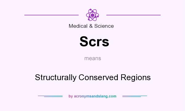 What does Scrs mean? It stands for Structurally Conserved Regions