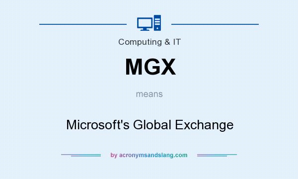 What does MGX mean? It stands for Microsoft`s Global Exchange