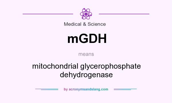 What does mGDH mean? It stands for mitochondrial glycerophosphate dehydrogenase