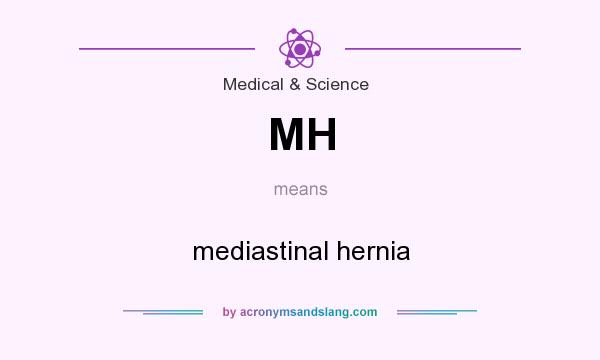 What does MH mean? It stands for mediastinal hernia