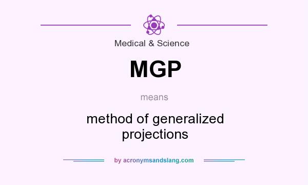 What does MGP mean? It stands for method of generalized projections