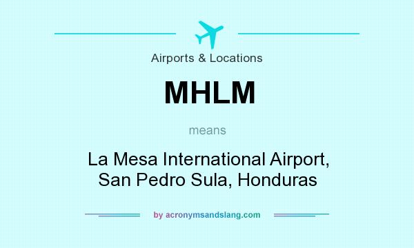 What does MHLM mean? It stands for La Mesa International Airport, San Pedro Sula, Honduras
