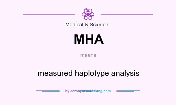 What does MHA mean? It stands for measured haplotype analysis