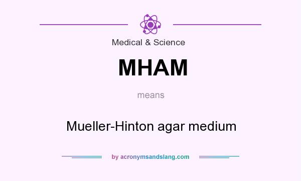 What does MHAM mean? It stands for Mueller-Hinton agar medium