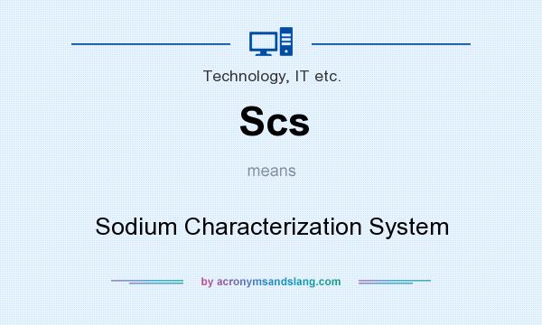 What does Scs mean? It stands for Sodium Characterization System
