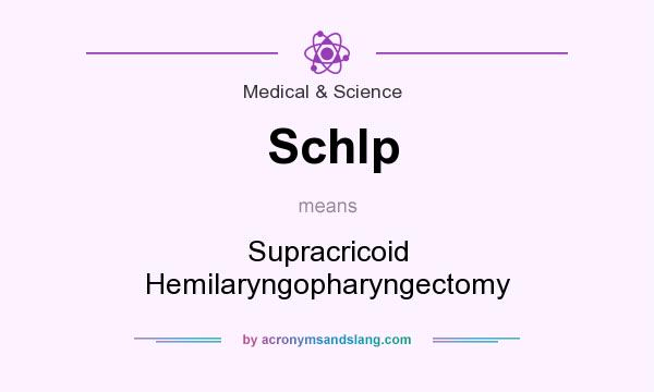 What does Schlp mean? It stands for Supracricoid Hemilaryngopharyngectomy