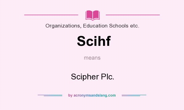 What does Scihf mean? It stands for Scipher Plc.