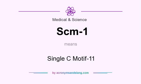 What does Scm-1 mean? It stands for Single C Motif-11
