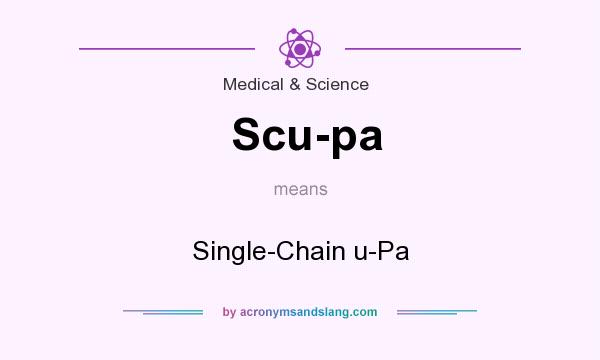 What does Scu-pa mean? It stands for Single-Chain u-Pa