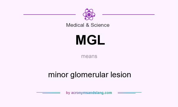 What does MGL mean? It stands for minor glomerular lesion