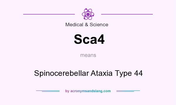 What does Sca4 mean? It stands for Spinocerebellar Ataxia Type 44