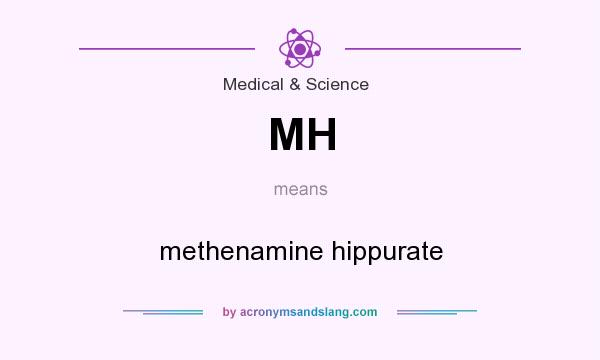 What does MH mean? It stands for methenamine hippurate