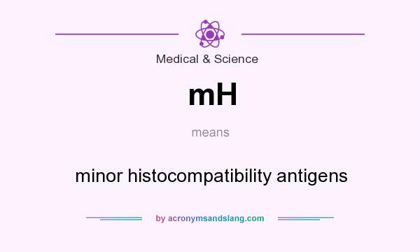 What does mH mean? It stands for minor histocompatibility antigens