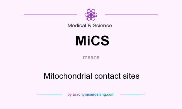 What does MiCS mean? It stands for Mitochondrial contact sites