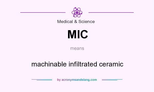 What does MIC mean? It stands for machinable infiltrated ceramic