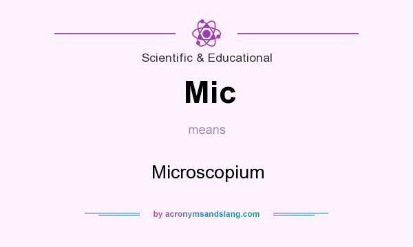 What does Mic mean? It stands for Microscopium
