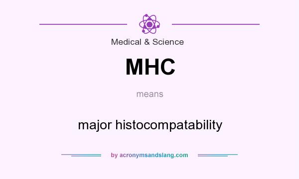 What does MHC mean? It stands for major histocompatability