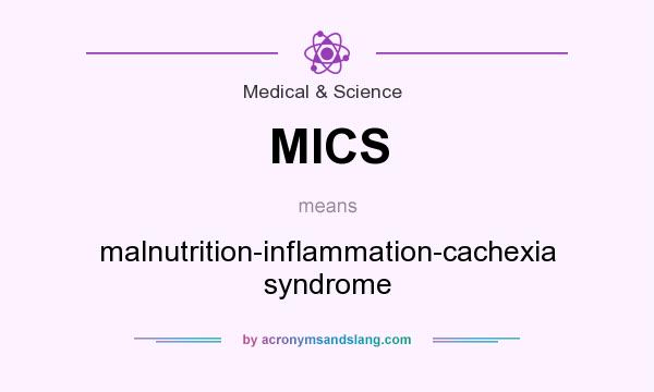 What does MICS mean? It stands for malnutrition-inflammation-cachexia syndrome
