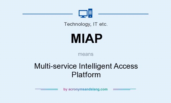What does MIAP mean? It stands for Multi-service Intelligent Access Platform