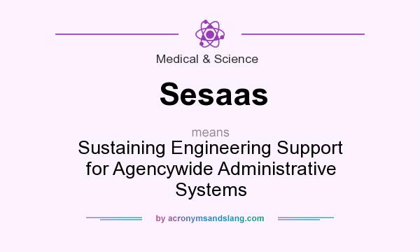 What does Sesaas mean? It stands for Sustaining Engineering Support for Agencywide Administrative Systems
