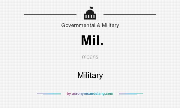 What does Mil. mean? It stands for Military