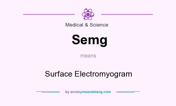 What does Semg mean? It stands for Surface Electromyogram