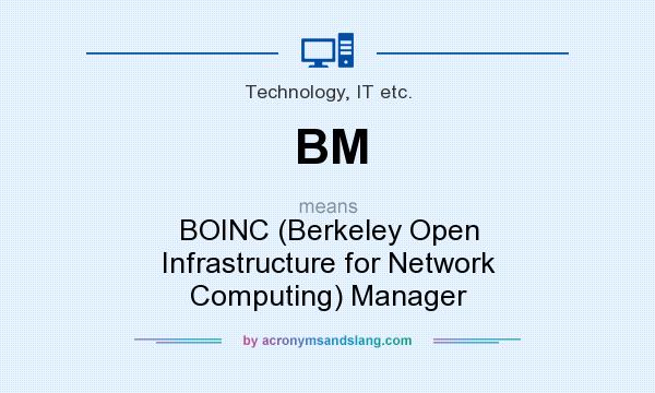 What does BM mean? It stands for BOINC (Berkeley Open Infrastructure for Network Computing) Manager