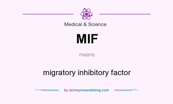 What does MIF mean? It stands for migratory inhibitory factor