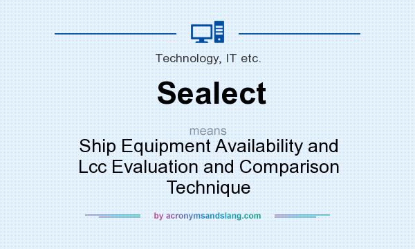 What does Sealect mean? It stands for Ship Equipment Availability and Lcc Evaluation and Comparison Technique