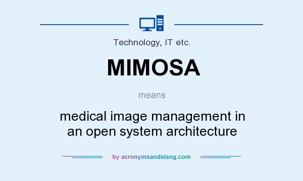 What does MIMOSA mean? It stands for medical image management in an open system architecture