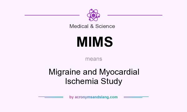 What does MIMS mean? It stands for Migraine and Myocardial Ischemia Study