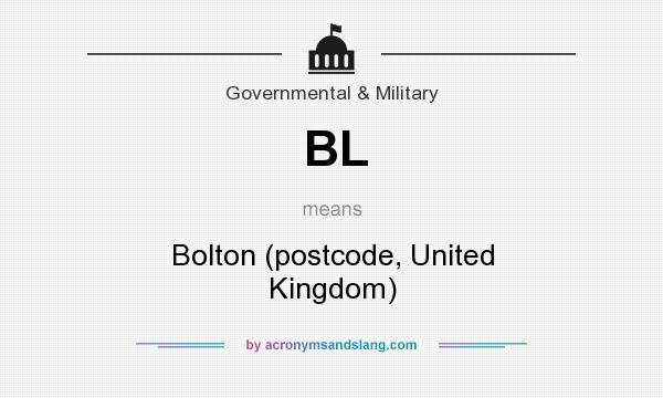 What does BL mean? It stands for Bolton (postcode, United Kingdom)