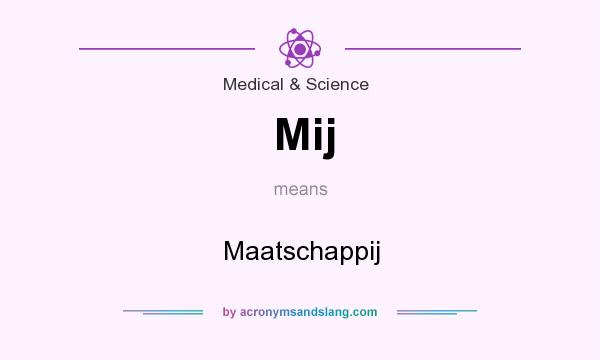 What does Mij mean? It stands for Maatschappij