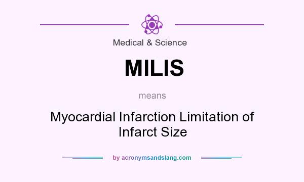What does MILIS mean? It stands for Myocardial Infarction Limitation of Infarct Size
