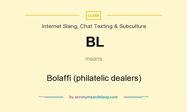 What does BL mean? It stands for Bolaffi (philatelic dealers)