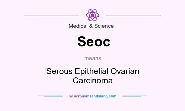 What does Seoc mean? It stands for Serous Epithelial Ovarian Carcinoma