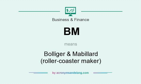 What does BM mean? It stands for Bolliger & Mabillard (roller-coaster maker)