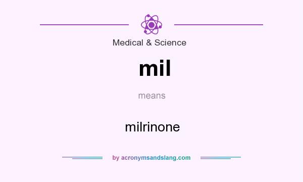 What does mil mean? It stands for milrinone