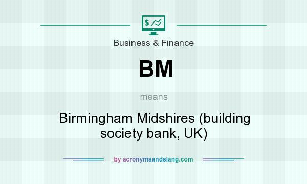 What does BM mean? It stands for Birmingham Midshires (building society bank, UK)