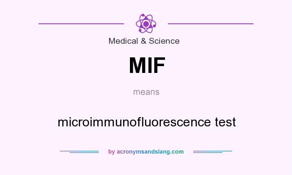 What does MIF mean? It stands for microimmunofluorescence test