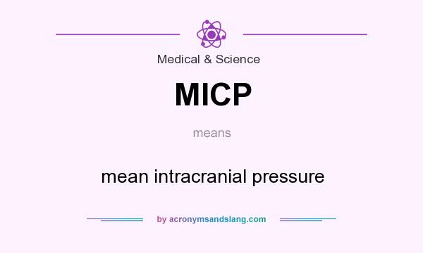 What does MICP mean? It stands for mean intracranial pressure