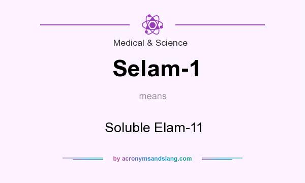 What does Selam-1 mean? It stands for Soluble Elam-11